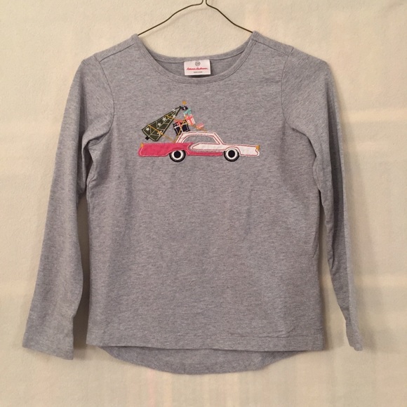 Hanna Andersson Other - Hanna Andersson grey Christmas car long sleeve tee